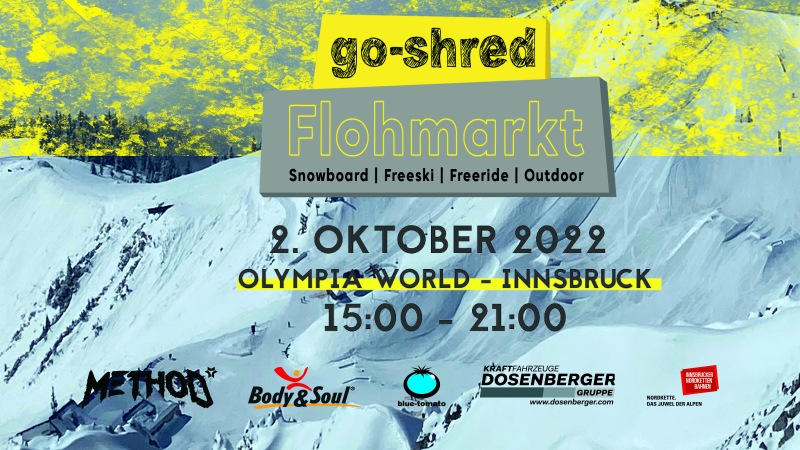 &quot;Go-Shred&quot; Flohmarkt Innsbruck 2.10.2022